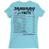 January Girl Facts Capricorn Ladies Fitted T-Shirt