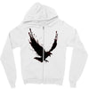 black raven with red eye Zipper Hoodie