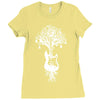 nature guitar white tree music banksy art Ladies Fitted T-Shirt