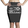 audio cassette 80's 90's party hip hop nostalgia retro Pencil Skirts