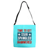star spangled hammered Adjustable Strap Totes