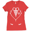 pixel tuxedo Ladies Fitted T-Shirt