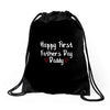 Happy First Father's Day Daddy Drawstring Bags