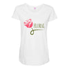 floral Maternity Scoop Neck T-shirt