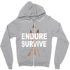 endure and survive Zipper Hoodie