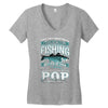 fishing pop Women's V-Neck T-Shirt