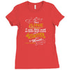I'm a june woman I was born with my heart Ladies Fitted T-Shirt