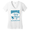 shuffle feel the movement Women's V-Neck T-Shirt