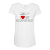i' love my helicopter pilot Maternity Scoop Neck T-shirt
