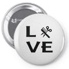 love hairstylist Pin-back button