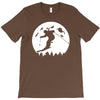 skiier moon moonlight silhouett T-Shirt