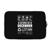 Born In December Laptop sleeve