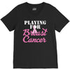 playing for breast cancer V-Neck Tee