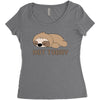 Sloth Says Not Today Women's Triblend Scoop T-shirt