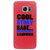 cool story babe white t shirt now make me a sandwich college humor fun Samsung Galaxy S7 Edge