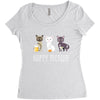 happy meowr Women's Triblend Scoop T-shirt