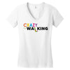 crazy for walking Women's V-Neck T-Shirt