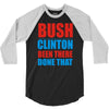 bush clinton large 3/4 Sleeve Shirt