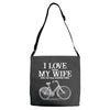 i love when my wife lets me buy another bike Adjustable Strap Totes