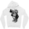 dance robot music old Zipper Hoodie