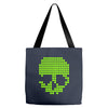 skull pixels t shirt cool funny Tote Bags