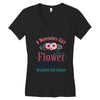 A November Girl Like A Flowers Women's V-Neck T-Shirt