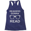 reading pun humor Racerback Tank