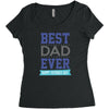 BEST DAD EVER Women's Triblend Scoop T-shirt