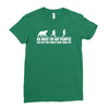 be nice to fat people bear chase funny pub joke Ladies Fitted T-Shirt