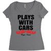 Plays With Cars Women's Triblend Scoop T-shirt