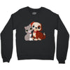 nice cat and dog Crewneck Sweatshirt
