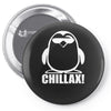 penguin chillax funny new Pin-back button