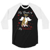 my boxer is my valentine1 3/4 Sleeve Shirt