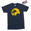 beach silhouette birds sand sunset Exclusive T-shirt