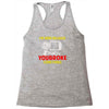 i'm here because you broke something Racerback Tank