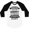 Super Cool Grammy Of A Freaking Awesome Grandson 3/4 Sleeve Shirt