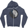 sci fi yin yang Zipper Hoodie