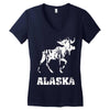 Alaska Deer Rudolph Women's V-Neck T-Shirt