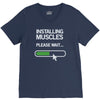 installing muscles please wait V-Neck Tee