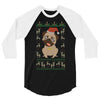 ugly sweater dog 3/4 Sleeve Shirt