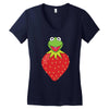 Kermit Strawberry Women's V-Neck T-Shirt