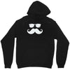 hipster glasses and moustache Unisex Hoodie