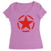 military starfunny retro army war vietnam usa britain fashion Women's Triblend Scoop T-shirt