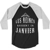 les reines naissent en janvier 3/4 Sleeve Shirt