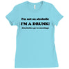 im not an alcoholic im a drunk t shirt x large funny beer pong keg par Ladies Fitted T-Shirt
