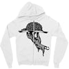 zombie eating brains Zipper Hoodie