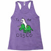 To The Disco (Unicorn Riding Triceratops) Racerback Tank