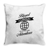 blessed are the curious for they shall have adventures Throw Pillow