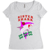 Sister Shark -Shark Do Do Do Women's Triblend Scoop T-shirt