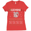 santa gemini christmas ugly t shirts Ladies Fitted T-Shirt